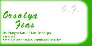 orsolya fias business card